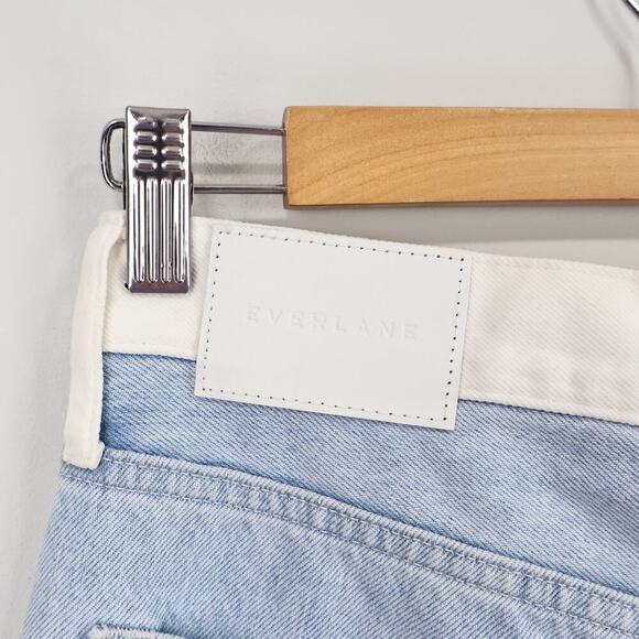 Everlane Hidden Button Fly Two Tone Rigid Straight Leg Denim Jean 30R NWOT - Picture 9 of 9